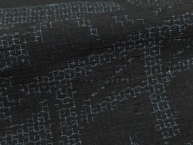 平和屋着物●結城紬 80亀甲 エ霞風景花文 正絹 逸品 AAAX8350ck