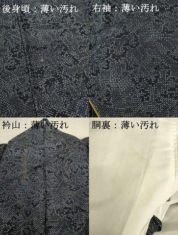 平和屋着物■上質な紬 草花文 正絹 逸品 AAAX8584ma