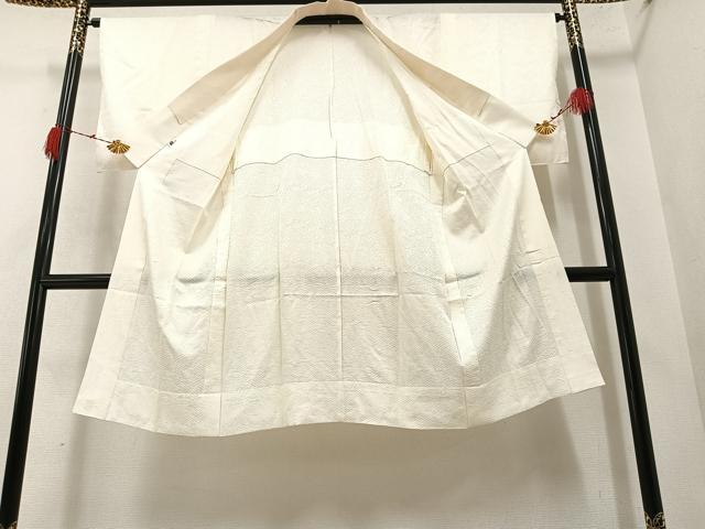 平和屋着物■長襦袢 無双仕立て 紗綾型花地紋 正絹 逸品 AAAX8628ph