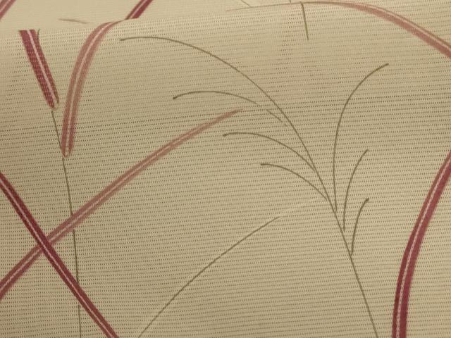 平和屋着物*夏物 小紋 枝葉文 正絹 逸品 AAAX9861jd