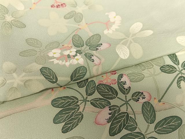 平和屋着物●本加賀友禅作家 東藤岳 訪問着 枝花文 正絹 逸品 AAAY0029zg