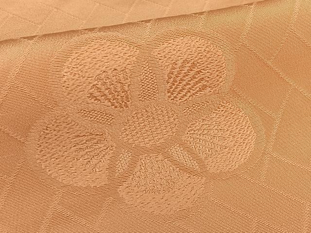 平和屋着物●上質な色無地 舞花地紋 曙色 正絹 逸品 未使用 AAAY0203zg