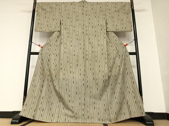 平和屋着物●小紋 矢羽間道 縞 洗える着物 AAAY0231zg