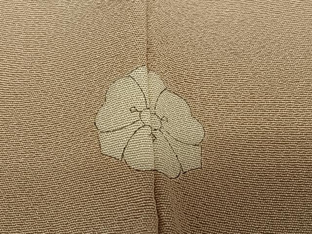 平和屋着物●上質な色無地 白茶色 正絹 逸品 AAAY0235zg