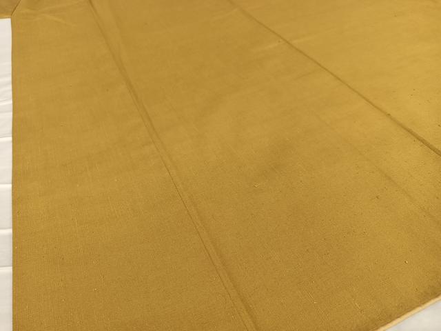 平和屋着物●上質な紬 色無地 桑茶色 正絹 逸品 AAAY0258zg