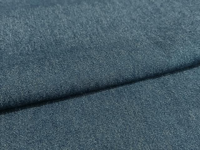 平和屋着物▽デニム着物 小紋 単衣 デニム地 青藍色 ロング丈 綿 逸品 AAAY0311zg