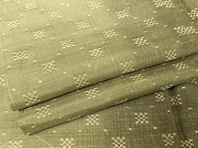 平和屋着物●花織 紬 正絹 逸品 未使用 AAAY1501np