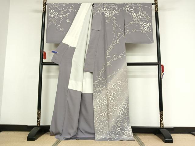平和屋着物●総刺繍 訪問着 枝桜 金糸 正絹 逸品 AAAY1510np