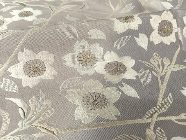 平和屋着物●総刺繍 訪問着 枝桜 金糸 正絹 逸品 AAAY1510np