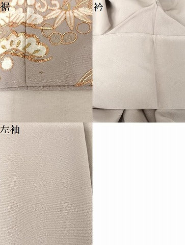 平和屋着物●総刺繍 銀座きしや 色留袖 駒刺繍 鳳凰吉祥文 金糸 正絹 逸品 AAAY1567np