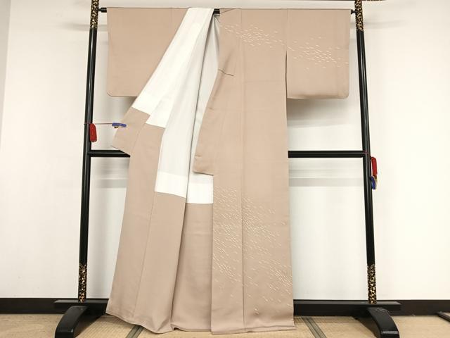 平和屋着物●室町 京正 訪問着 菊の花びら 金糸 正絹 逸品 AAAY1589np