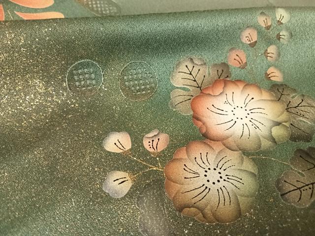 平和屋着物●訪問着 中国三大刺繍 汕頭刺繍 スワトウ刺繍 辻が花 暈し染め 金銀彩 正絹 逸品 AAAY1621np