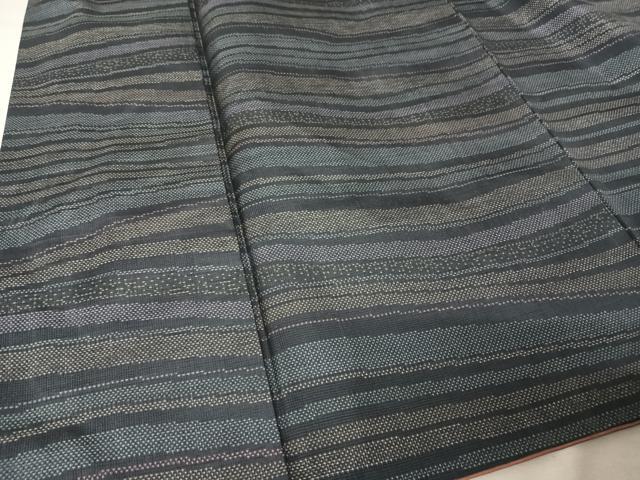 平和屋着物●本場大島紬 カタス7マルキ 変わり縞 鈴乃屋扱い 正絹 逸品 AAAY1626np