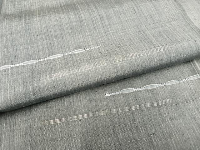 平和屋着物●上質な紬 眼鏡織 霞文 正絹 逸品 AAAY1708np