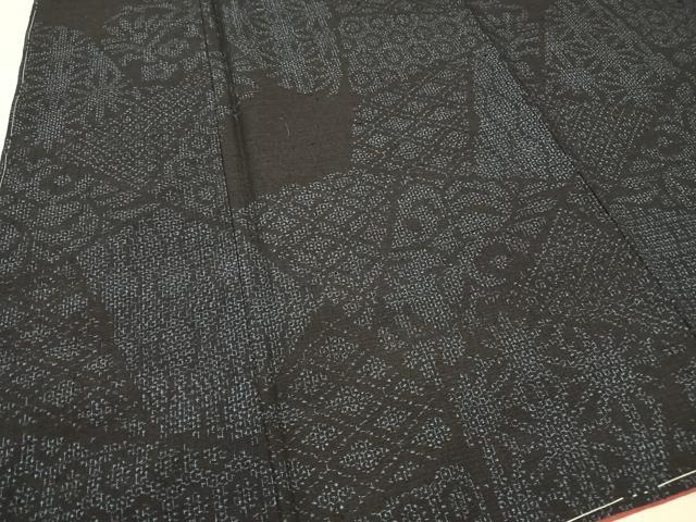 平和屋着物●結城紬 80亀甲 切嵌文 正絹 逸品 未使用 AAAY1726np