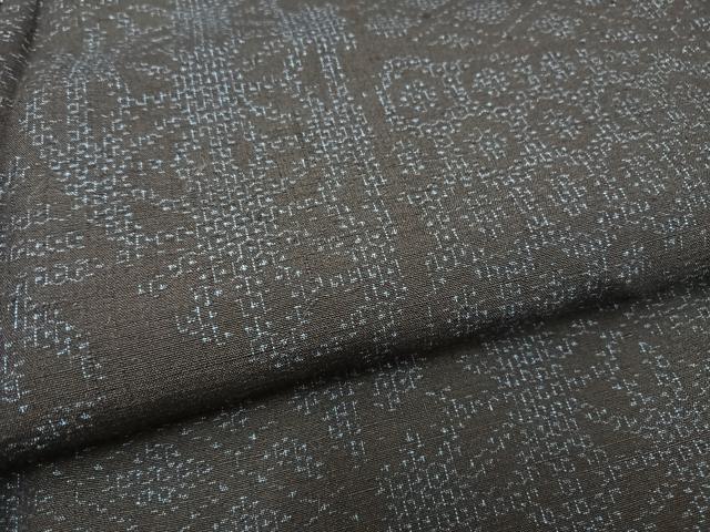 平和屋着物●結城紬 80亀甲 切嵌文 正絹 逸品 未使用 AAAY1726np