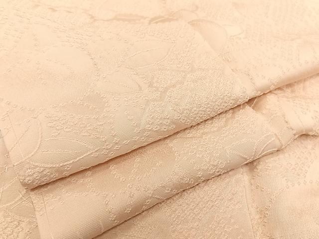 色無地 紋意匠 伊と幸 洗柿色 正絹 反物 平和屋着物○上質な色無地 橘地紋 洗柿色 正絹 逸品 AAAY1730np