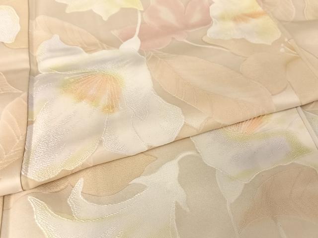平和屋着物▽上質な小紋 単衣 枝花文 地紋起こし 暈し染め 正絹 逸品 AAAY1765np