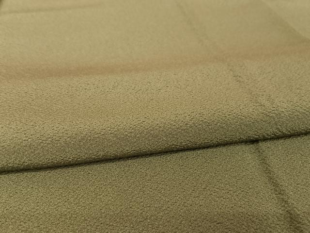 平和屋着物●上質な色無地 草色 正絹 逸品 AAAY1782np