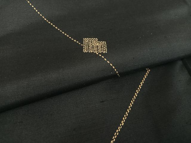 平和屋着物●白山紬 刺し子 源氏香 正絹 逸品 AAAY1796np