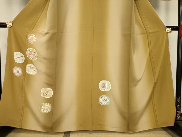 平和屋着物●訪問着 楽器華文 暈し染め 金彩 正絹 逸品 未使用 AAAY1858ck