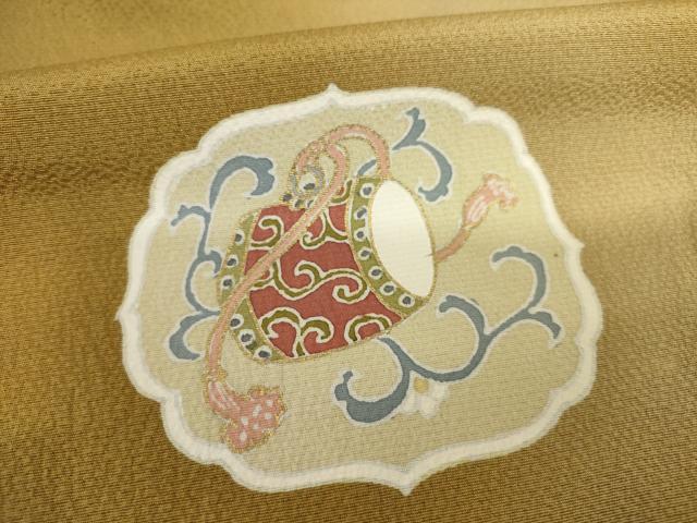 平和屋着物●訪問着 楽器華文 暈し染め 金彩 正絹 逸品 未使用 AAAY1858ck