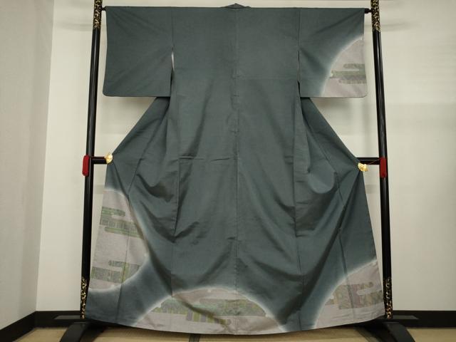 平和屋着物●訪問着 雪輪エ霞文 暈し染め 正絹 逸品 AAAY1870ck