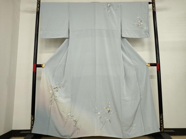 平和屋着物●訪問着 友禅 螺鈿 枝花文 暈し染め 金彩 正絹 逸品 AAAY1903ck