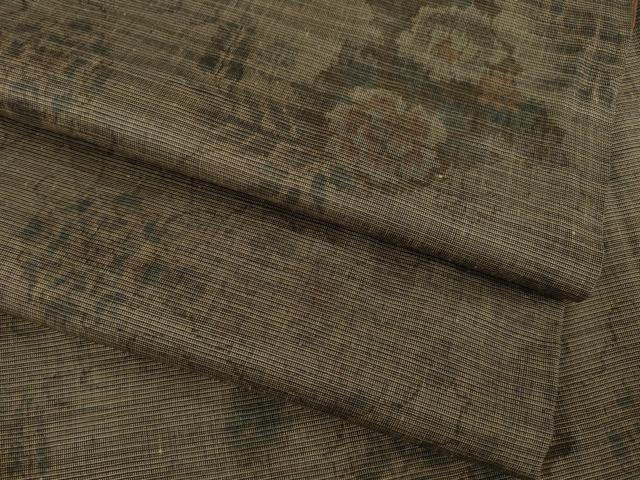平和屋着物●上質な紬 花唐草文 正絹 逸品 AAAY1936ck