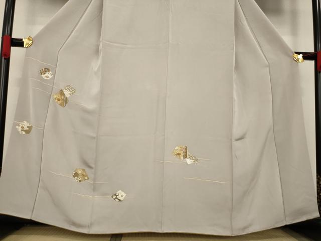 平和屋着物●訪問着 駒刺繍 花唐草 金彩 正絹 逸品 AAAY1948ck