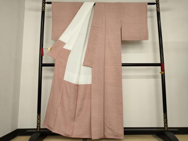 平和屋着物●上質な小紋 唐草文 正絹 逸品 AAAY1952ck