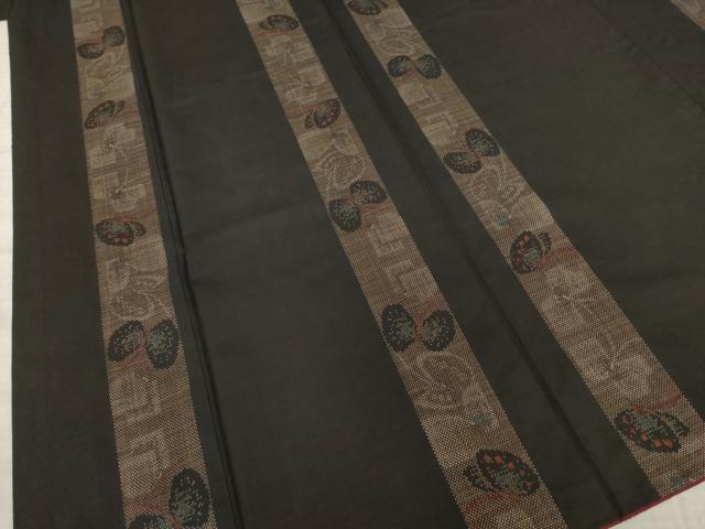 平和屋着物●本場大島紬 一元7マルキ 舞蝶間道 正絹 逸品 AAAY1956ck