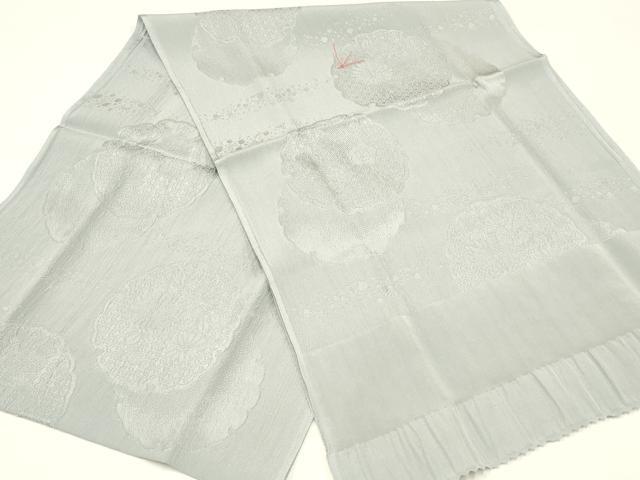 平和屋着物●和装小物 帯締め・帯揚げセット 黒の彩 草木染 雪輪花地紋 逸品 未使用 AAAY2309ay