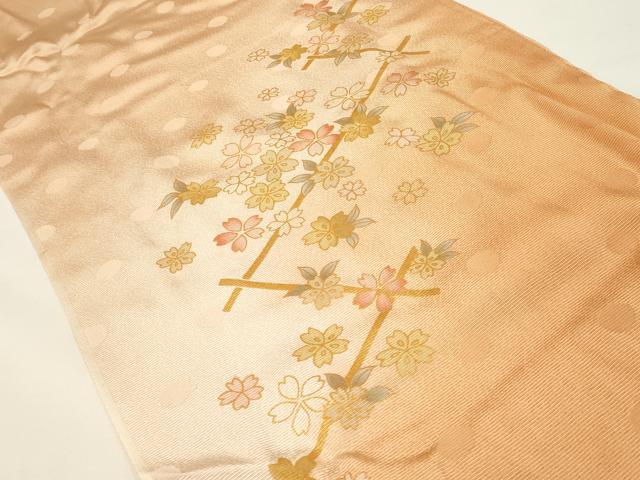 平和屋着物●和装小物 帯締め・帯揚げセット 笹浪組 舞花文 暈し染め 金糸 金彩 逸品 未使用品あり AAAY2315ay
