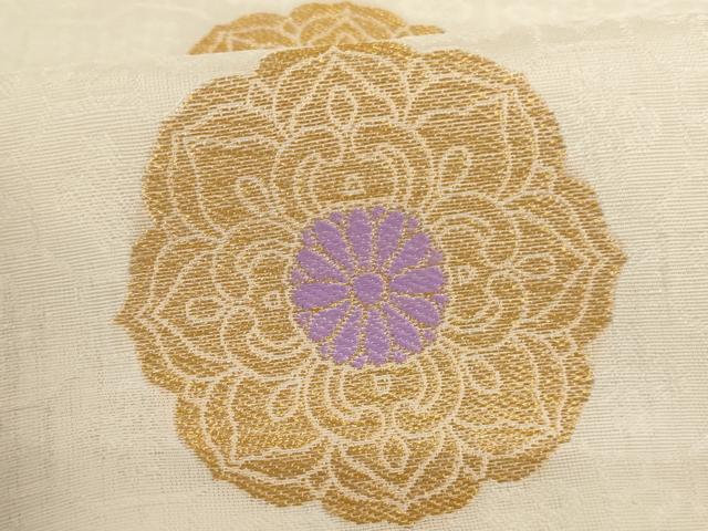 平和屋本店▼夏物 打敷 内敷 正倉院花文 金糸 法衣 寺院 仏具 仏教 僧侶 神職 装束 未使用 AAAY2401ja