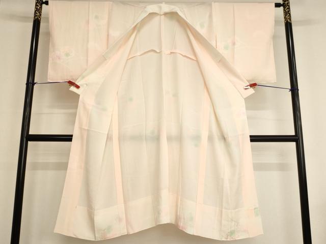 平和屋着物■長襦袢 無双仕立て 雪輪花地紋 暈し染め 正絹 逸品 AAAY2508ja
