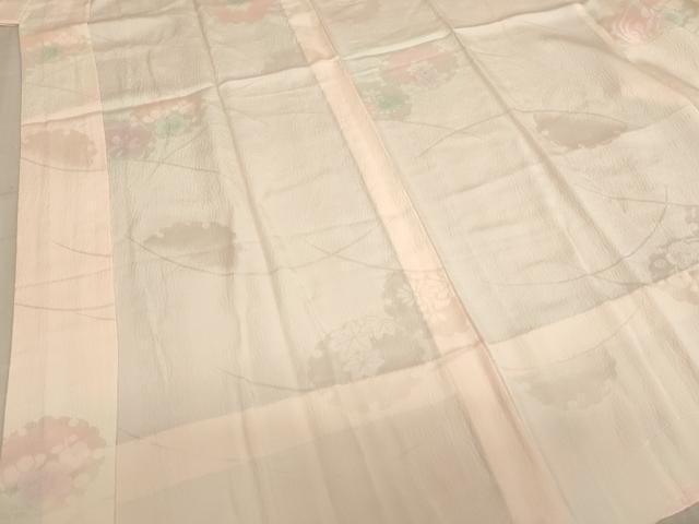 平和屋着物■長襦袢 無双仕立て 雪輪花地紋 暈し染め 正絹 逸品 AAAY2508ja