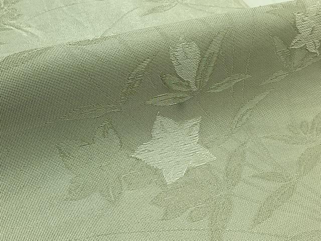 平和屋着物*夏物 六通柄袋帯 草花文 銀糸 正絹 逸品 AAAY3281jh