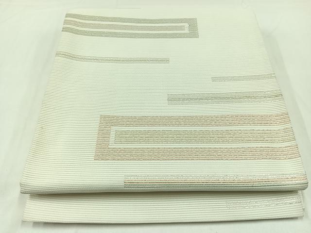 平和屋着物*夏物 六通柄京袋帯 横段文 金銀糸 AAAY3305jh
