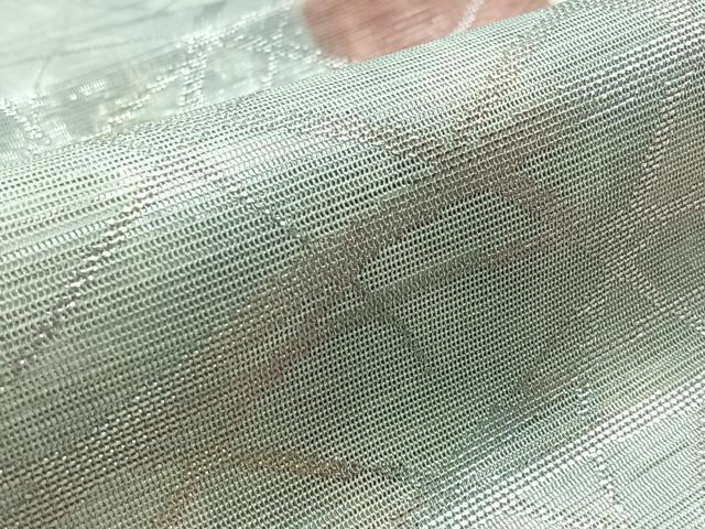 平和屋着物*夏物 六通柄袋帯 芝文 銀糸 正絹 逸品 AAAY3314jh