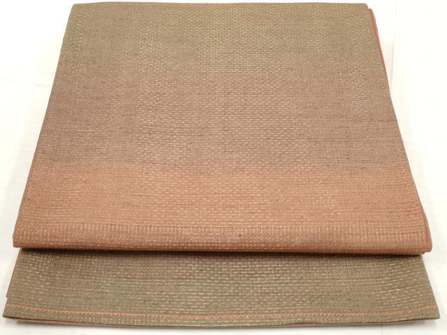 平和屋着物◎全通柄袋帯 霞文 金糸 正絹 逸品 AAAY4245sg