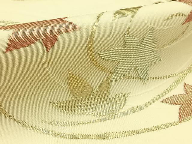 平和屋着物*夏物 九寸名古屋帯 竜田川文 金糸 正絹 逸品 AAAY4305jh