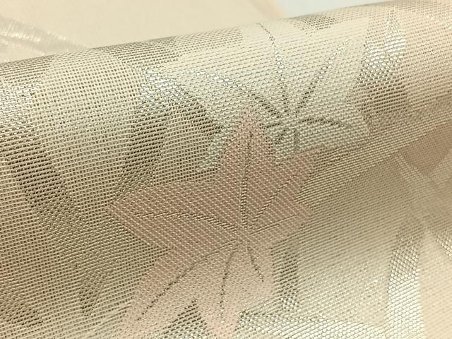 平和屋着物*夏物 六通柄袋帯 籬楓文 銀糸 正絹 逸品 AAAY4339jh