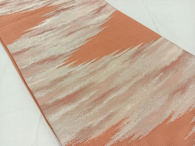 平和屋着物*夏物 太鼓柄袋帯 霞文 銀糸 正絹 逸品 AAAY4340jh