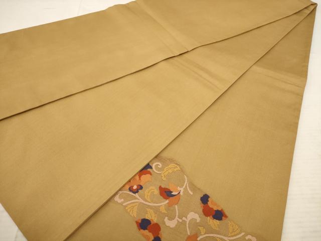 平和屋着物◎太鼓柄袋帯 すくい織り 更紗花文 正絹 逸品 AAAY4448dt