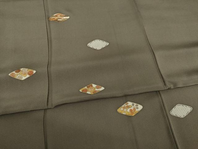 平和屋着物●銀座きしや 訪問着 駒刺繍 花菱文 正絹 逸品 AAAY4688ck
