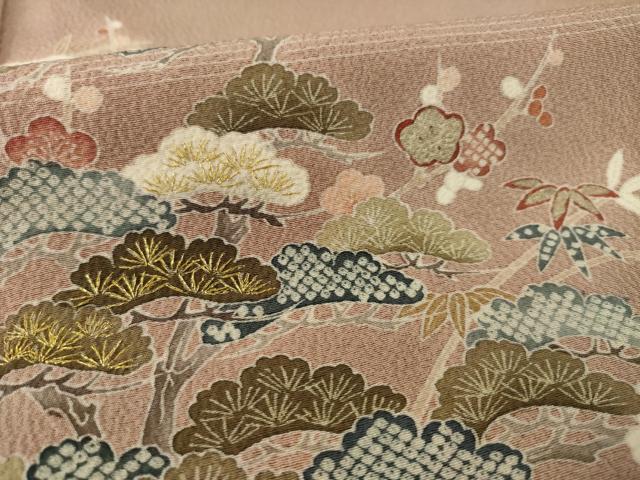 平和屋着物●訪問着 友禅 刺繡 吉祥宝尽くし 金糸 金彩 正絹 逸品 AAAY4706ck