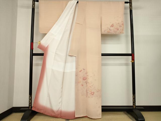 平和屋着物●訪問着 草花文 正絹 逸品 未使用 AAAY4744ck
