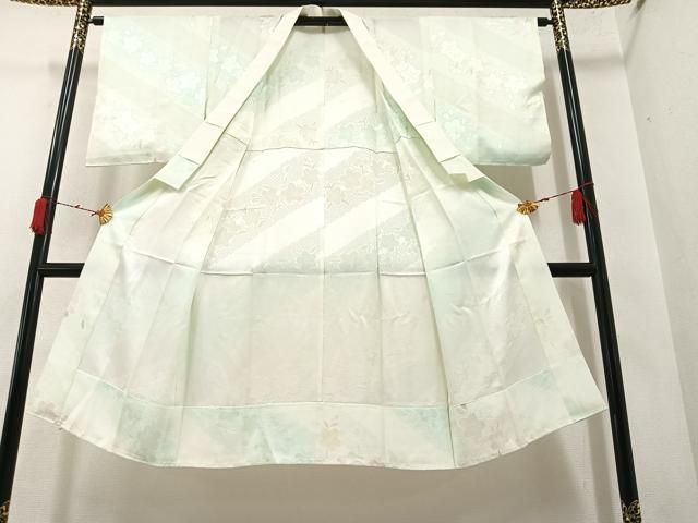 平和屋着物●長襦袢 無双仕立て 桜地紋 暈し染め 正絹 逸品 未使用 AABF6970ph