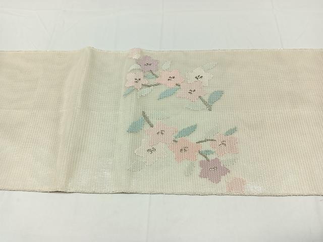 平和屋着物*夏物 太鼓柄袋帯 飾花文 銀糸 正絹 逸品 AAAY5774jh